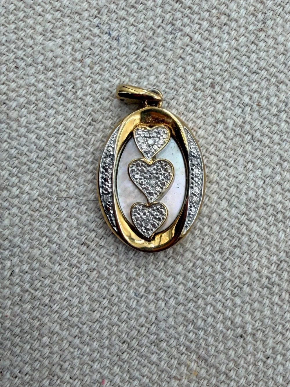 Danbury Mint Diamond and Gold Charm